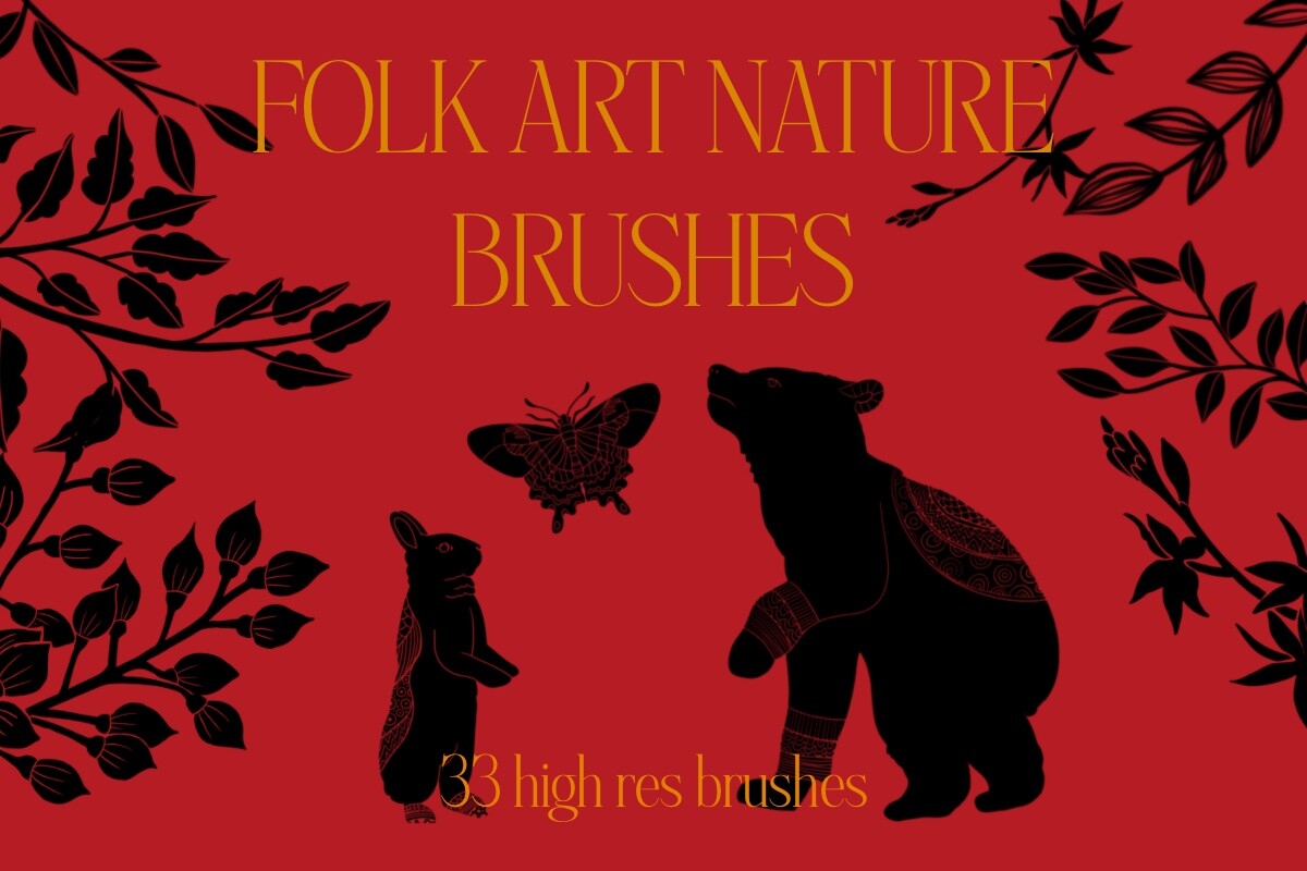 Folk Art Nature Brushes Procreate - photo 4