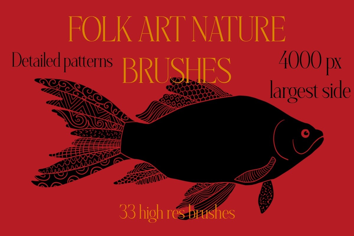 Folk Art Nature Brushes Procreate - photo 5