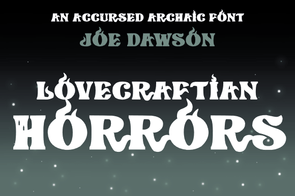Lovecraftian Horrors Font PNG with transparent background - Preview 1