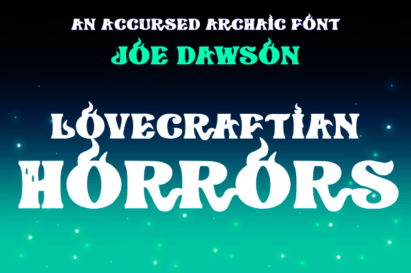 Lovecraftian Horrors Font PNG with transparent background - Preview 2