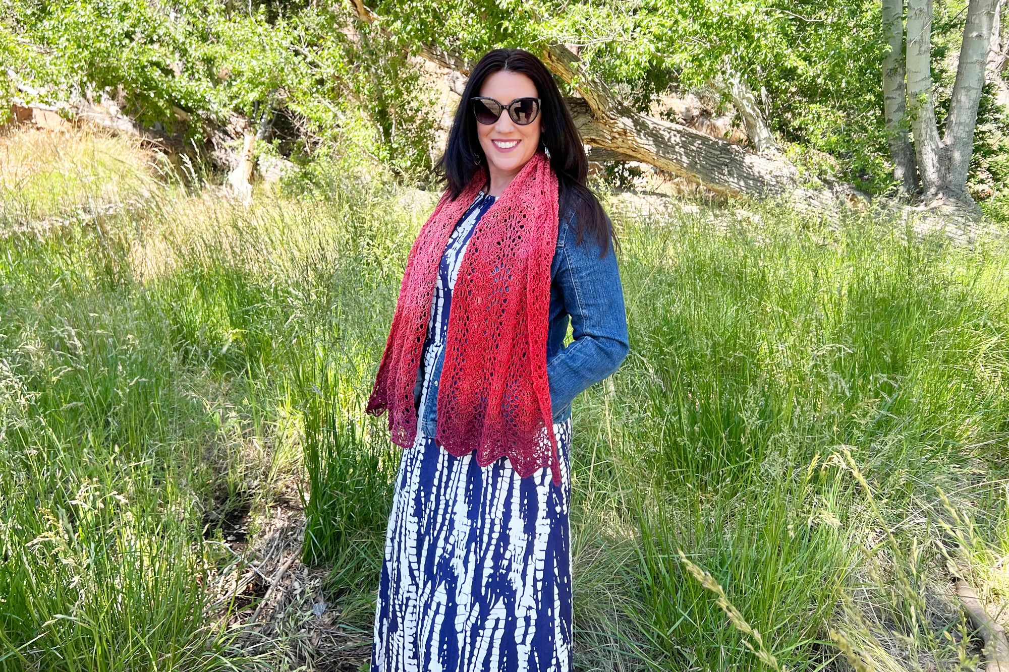 Nebula Chevron Knit Scarf Pattern