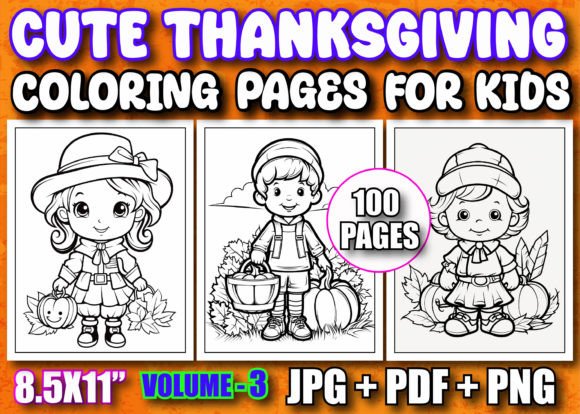 100 Thanksgiving Coloring Pages for Kids