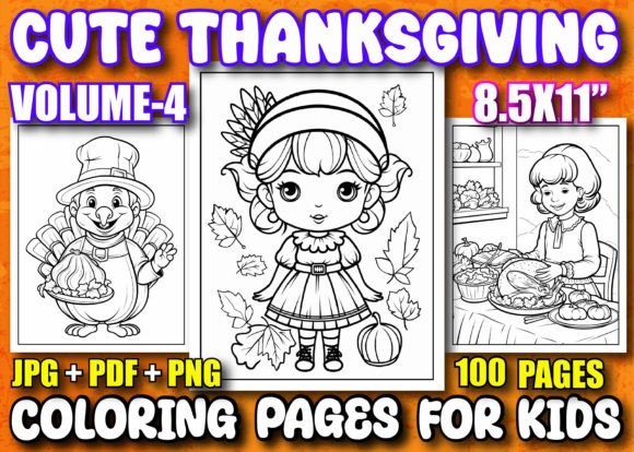 100 Thanksgiving Coloring Pages for Kids