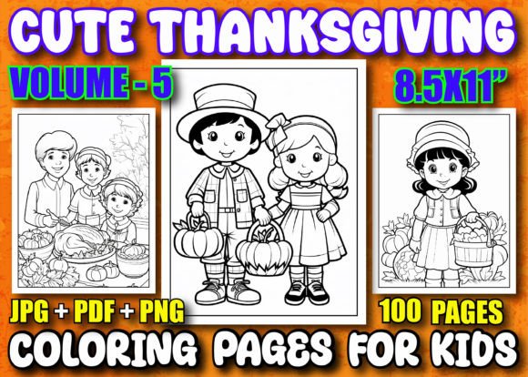 100 Thanksgiving Coloring Pages for Kids
