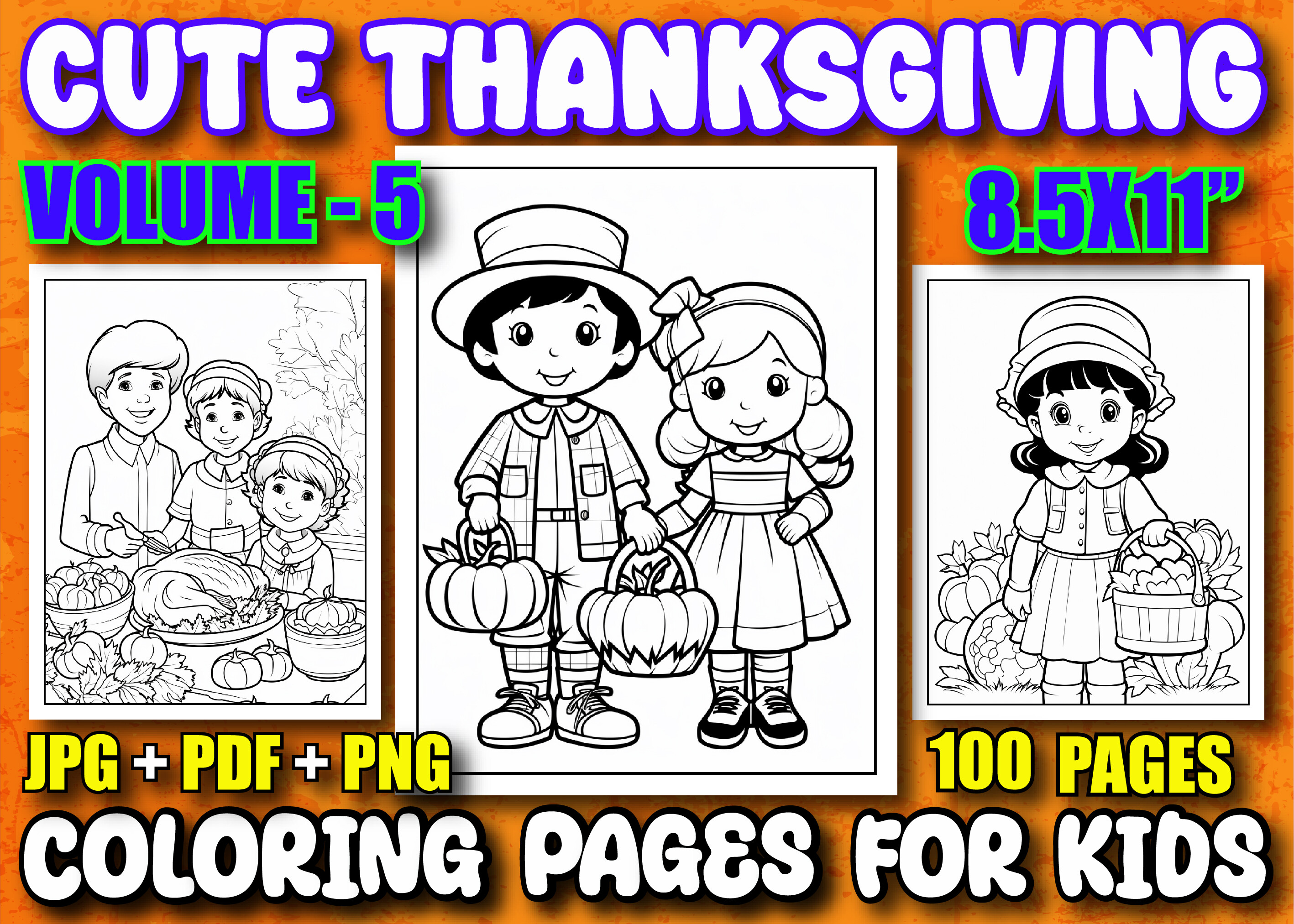 100 Thanksgiving Coloring Pages for Kids