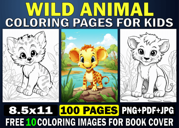 100 Wild Animal Coloring Pages for Kids