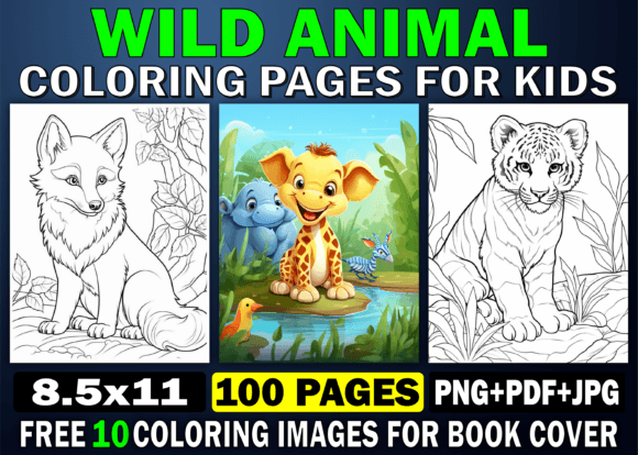 100 Wild Animal Coloring Pages for Kids