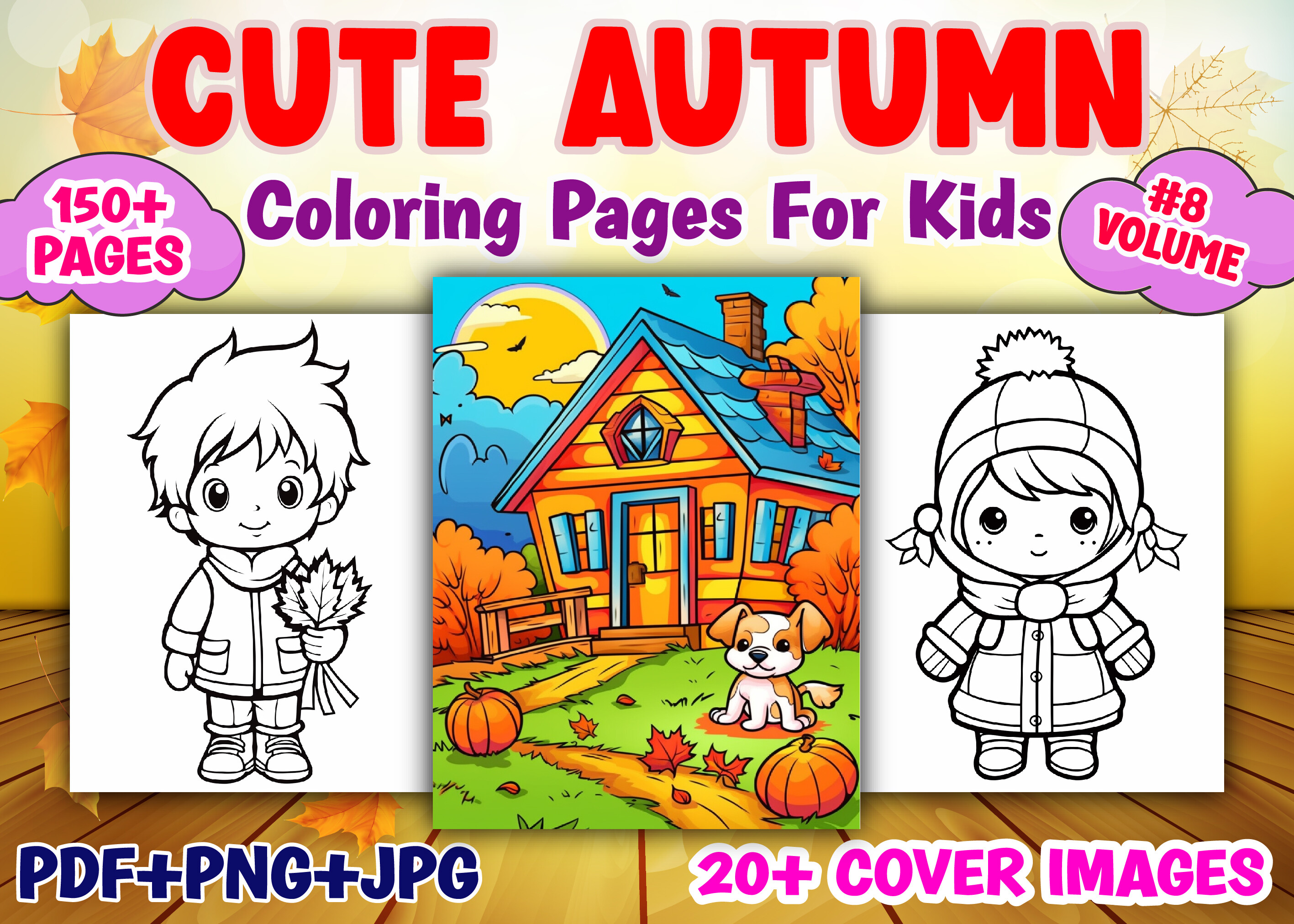 150+ Cute Autumn Coloring Pages for Kids