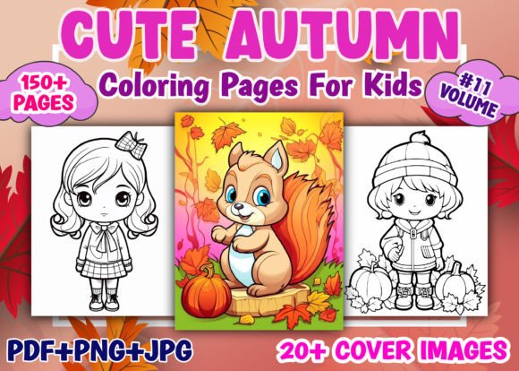 150+ Cute Autumn Coloring Pages for Kids