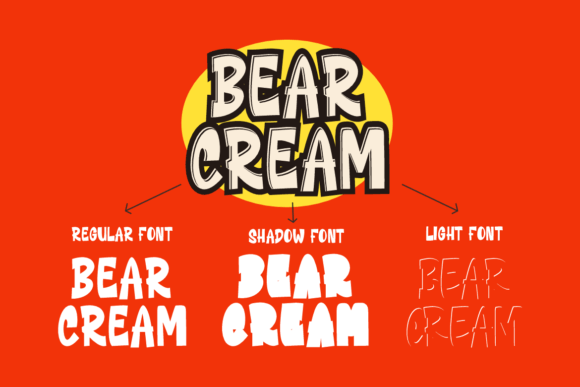 Bear Cream Font PNG with transparent background - Preview 3