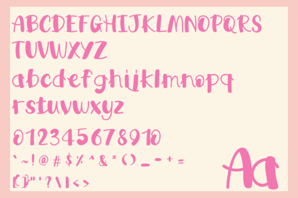 Custard Cake Font PNG with transparent background - Preview 1