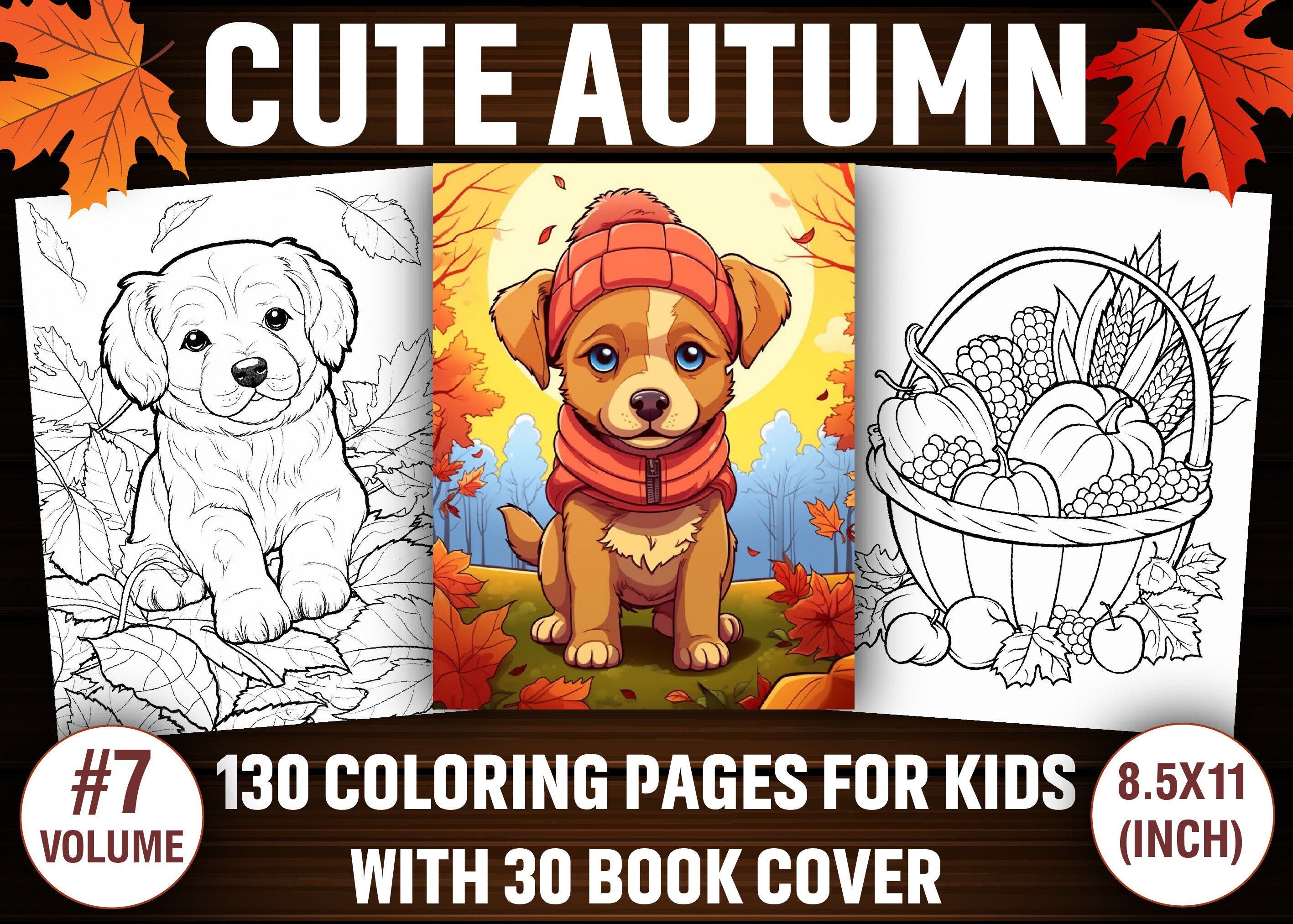 Cute Autumn Coloring Pages for Kids