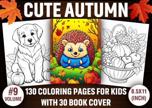 Cute Autumn Coloring Pages for Kids