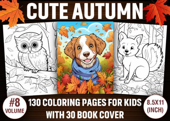 Cute Autumn Coloring Pages for Kids