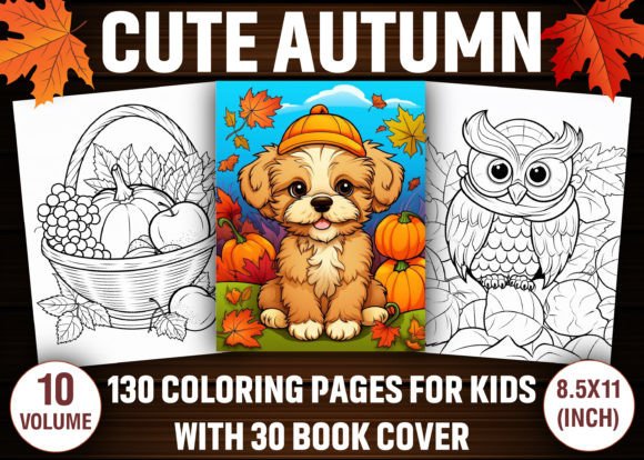 Cute Autumn Coloring Pages for Kids