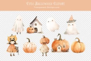 Cute Halloween Watercolor Clipart Graphic by Bunnyxart · Creative Fabrica