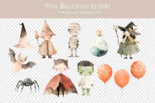 Cute Halloween Watercolor Clipart Graphic by Bunnyxart · Creative Fabrica