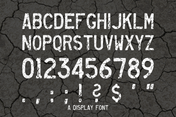 Dry Drought Font PNG with transparent background - Preview 1