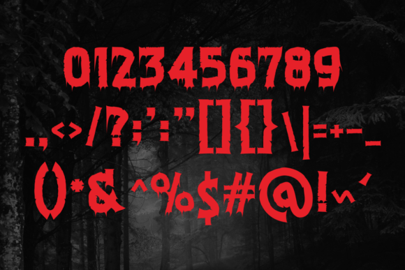 Macabre Night Font PNG with transparent background - Preview 3