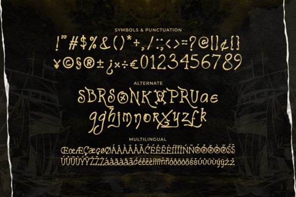 Pirate Master Font PNG with transparent background - Preview 2