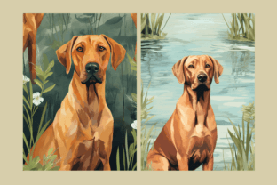 Rhodesian Ridgebacks Patterns Graphic by Digital Art Studio · Creative ...