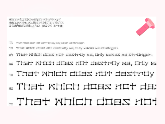 Bolt Font PNG with transparent background - Preview 1