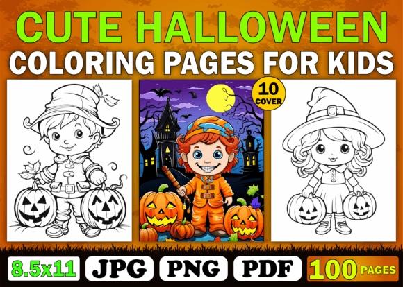 100 Cute Halloween Coloring Pages