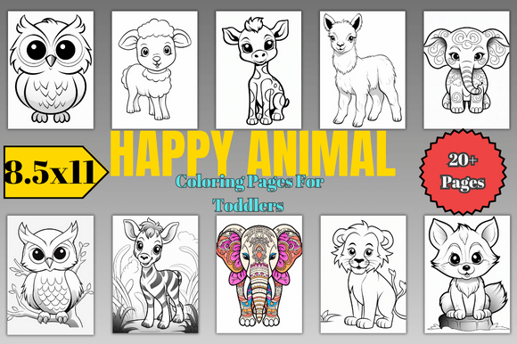 Animals Coloring Pages for Toddlers