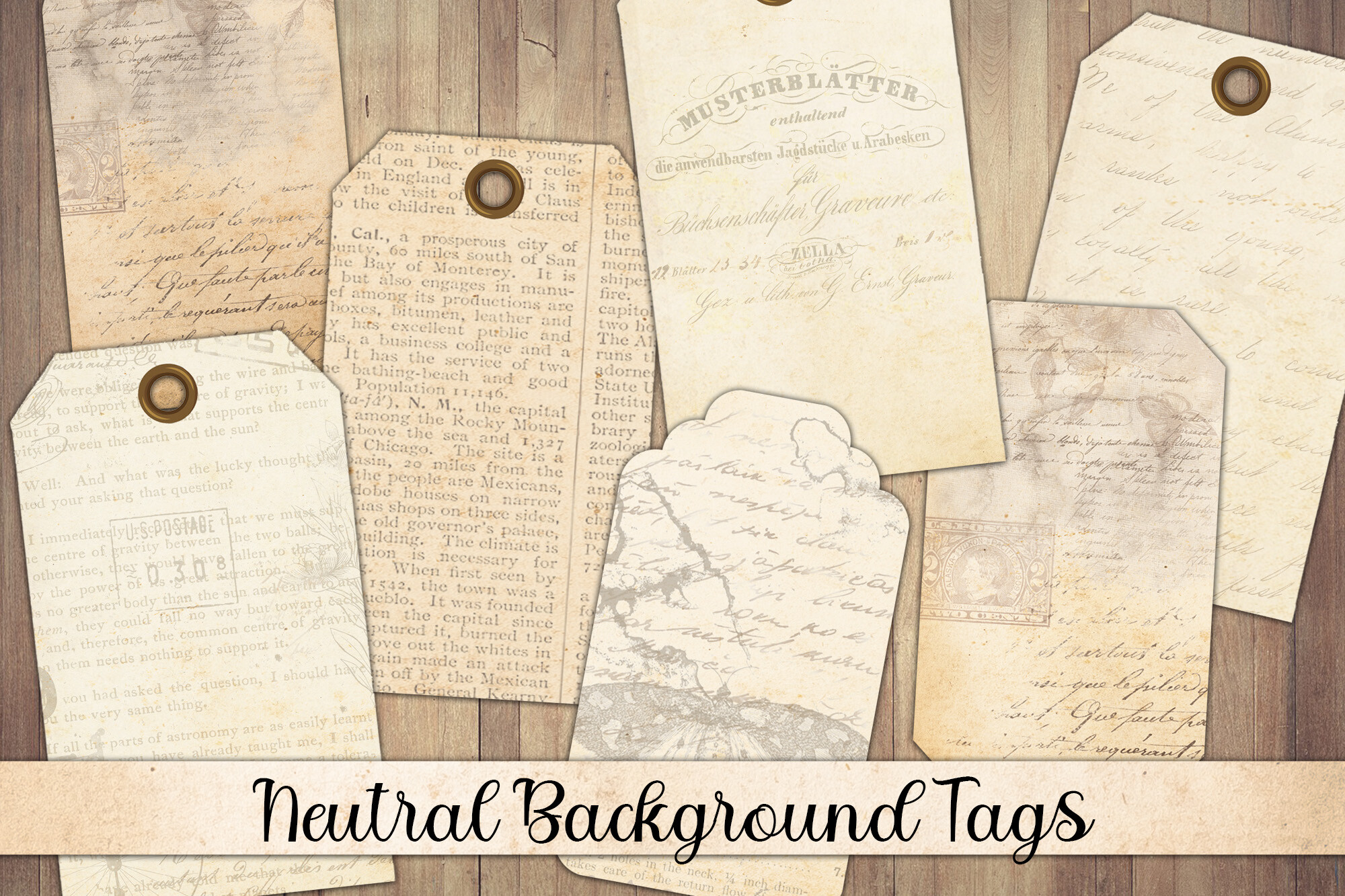 Background Neutral Tag Ephemera