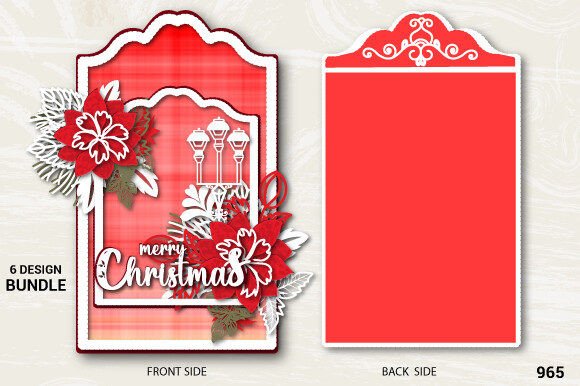 Christmas Gift Card SVG Laser Cut 965