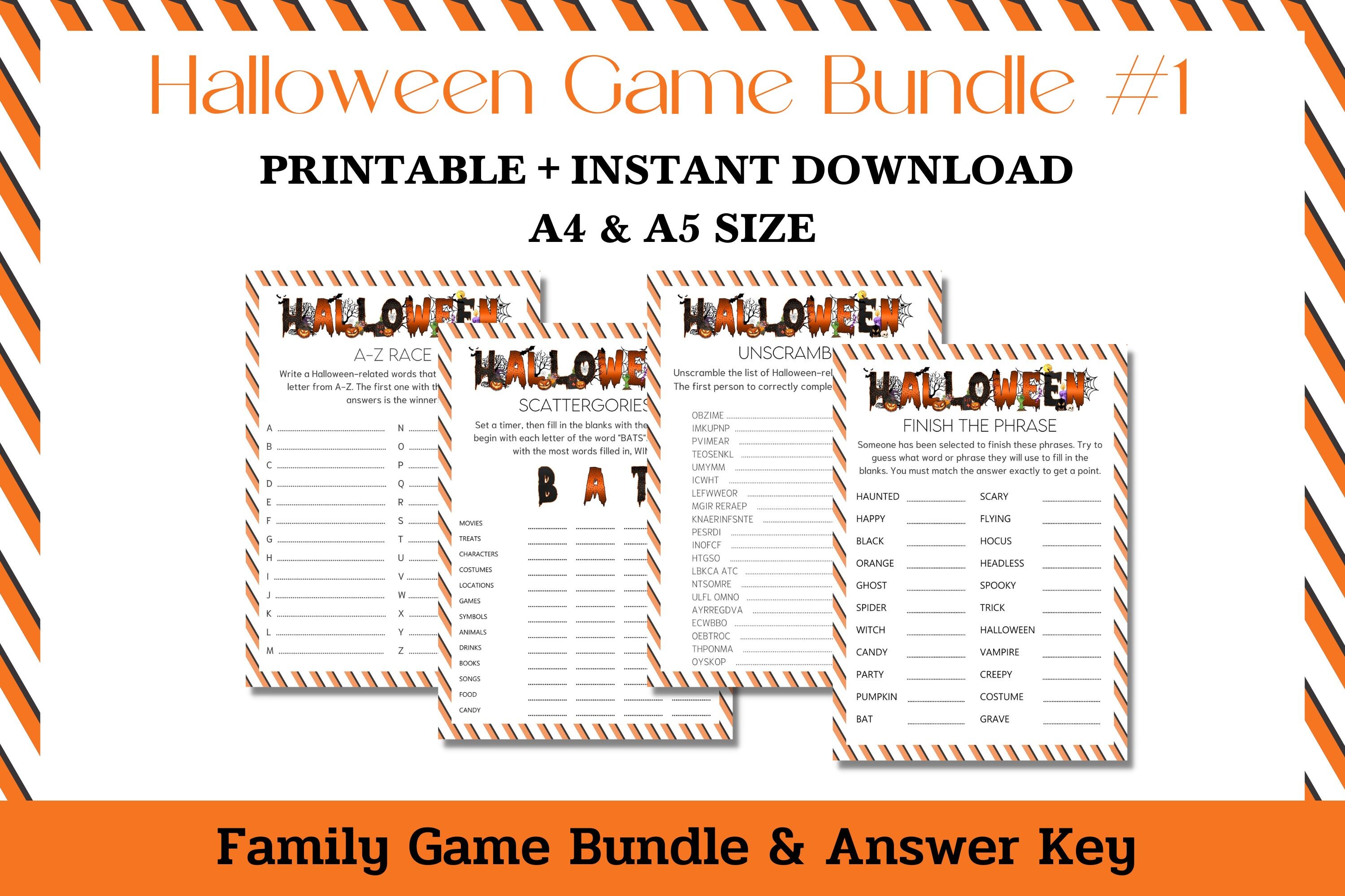 Halloween Party Games #1 - Printable