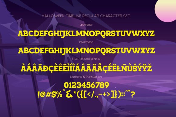 Halloween Timeline Font font preview - 5