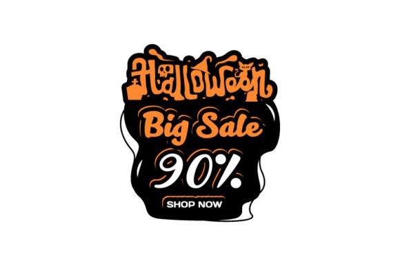 Halloween Sale Banner Design Art