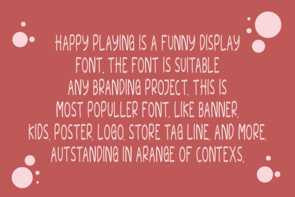 Happy Playing Font - Preview 2