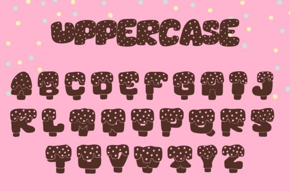 Ice Cream Stick Font PNG with transparent background - Preview 6