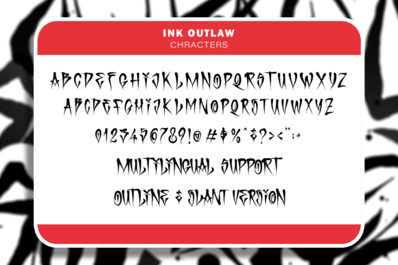 Ink Outlaw Font PNG with transparent background - Preview 2