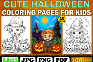 KDP Cute Halloween Coloring Pages Kids Graphic by Creative Design ...