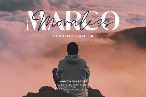 Mango Vintage Font PNG with transparent background - Preview 1