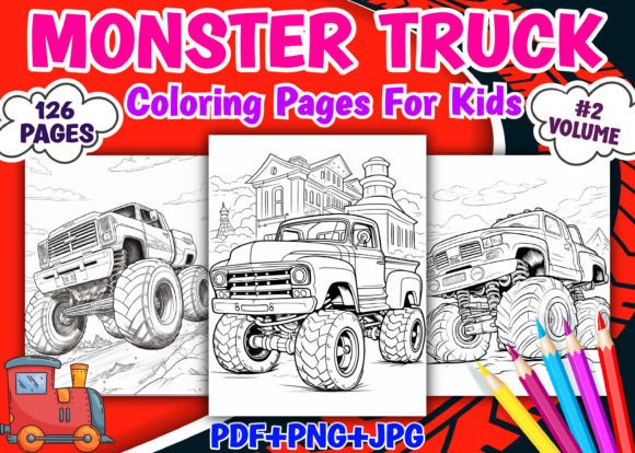 Monster Truck Coloring Pages for Kids