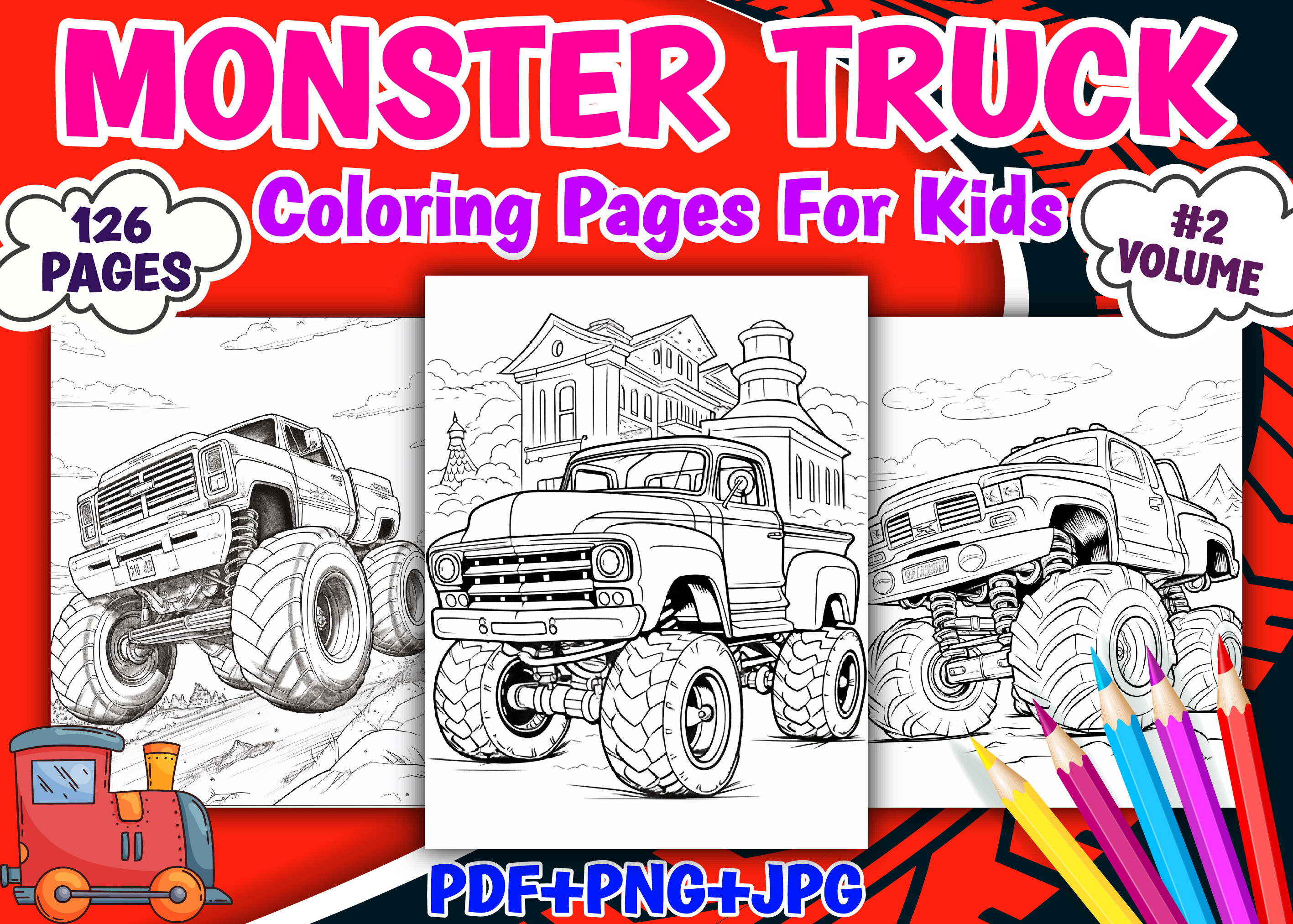 Monster Truck Coloring Pages for Kids