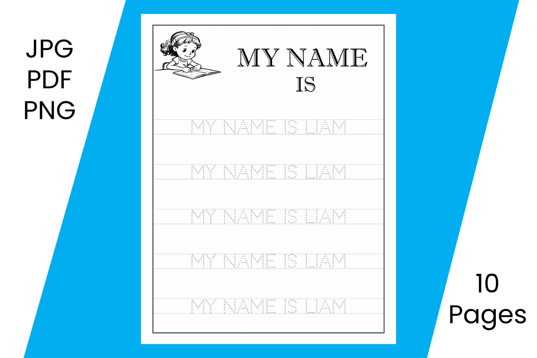 My Name Writing Worksheet for PreK