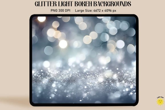 Shiny Sliver Bokeh Lights Background Graphic Backgrounds By Lazy Sun