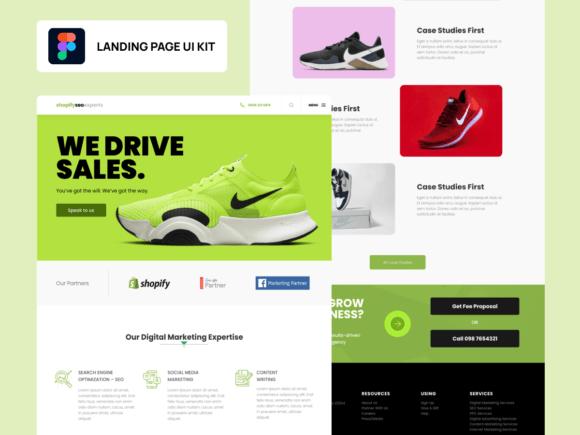 Shopify SEO Experts Landing UI Kit