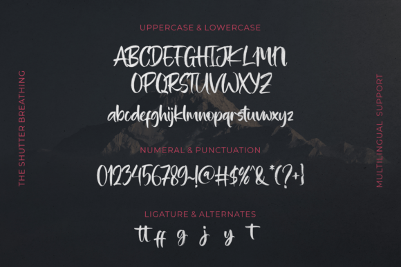 Shutter Breathing Font PNG with transparent background - Preview 3