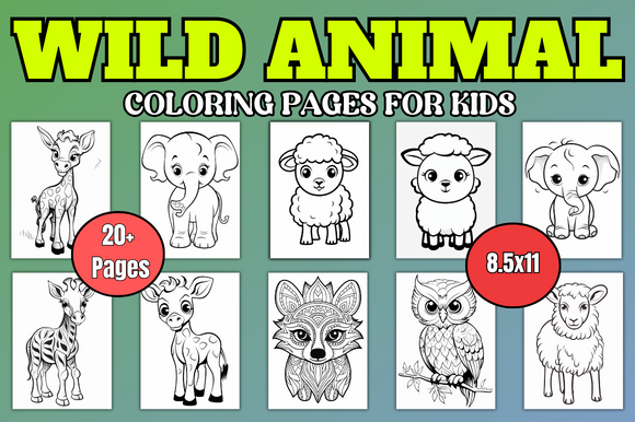 Wild Animal Coloring Pages for Kids