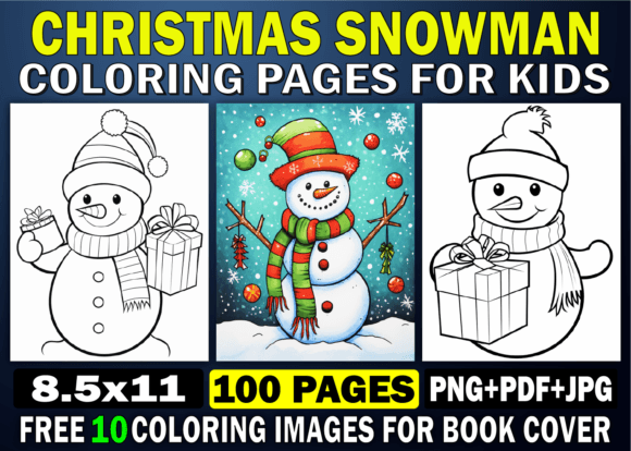100 Cute Snowman Coloring Page for Kids