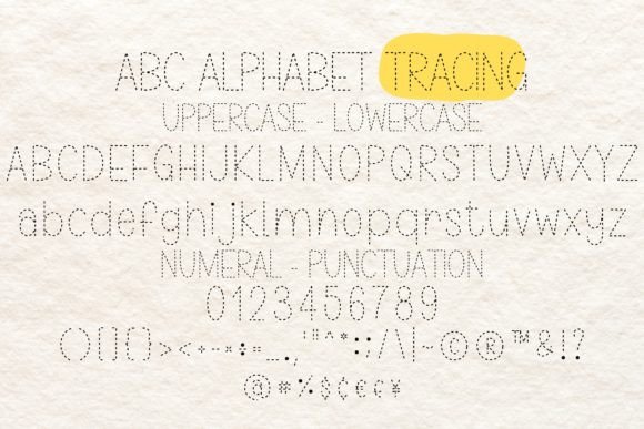 Abc Alphabet Tracing Font - Preview 2