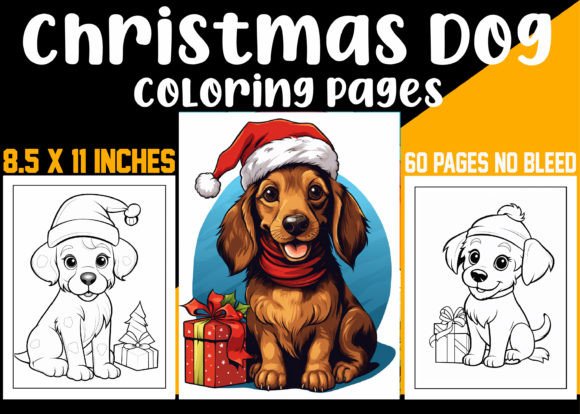 Christmas Dog Coloring Pages