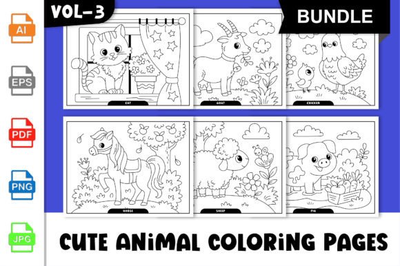 Cute Animal Coloring Pages Vol-3