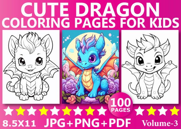 Cute Dragon Coloring Pages for Kids